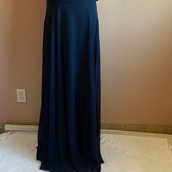 DECODE 1.8 Chic Navy and Cream Embellished Prom Dress - Picture 2 of 16